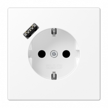 JUNG LS 990 Белый матовый Розетка с USB-зарядным устройством, тип A, SCHUKO