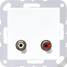 JUNG 2x Cinch Audio (RCA), матовый антрацит