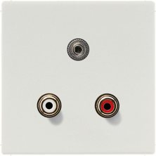 JUNG 2x Cinch Audio (RCA) / Stereo разъем (TRS 3.5 mm), светло-серый