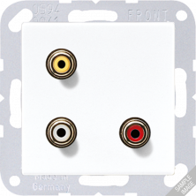 JUNG 2x Cinch Audio (RCA) / Composite Video, матовый антрацит