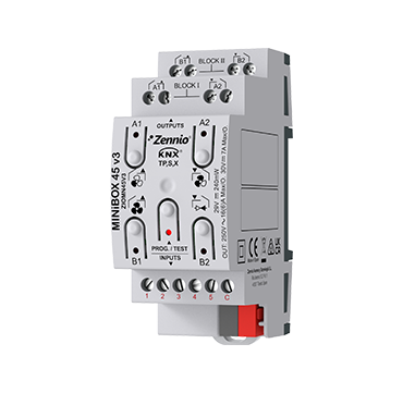 Актуатор KNX, 4-выхода, 5-​​входов Zennio MINiBOX 45 v3 ZIOMN45V3