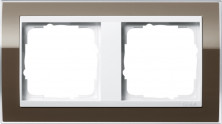 Gira Event Clear Коричневый/Бел.глянц. Рамка 2-ая