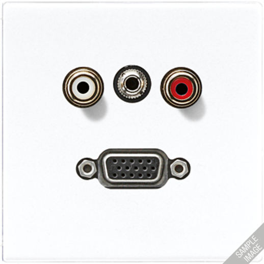 JUNG 2x Cinch Audio (RCA) / Stereo разъем (TRS 3.5 mm) / VGA, слоновая кость