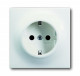 ABB BJE Impuls Белый бархат Розетка с/з