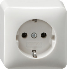 Gira S-55 Бел Розетка с з/к IP20