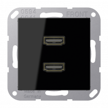 JUNG A 500 Черная Розетка HDMI 2-ая