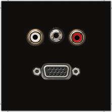 JUNG 2x Cinch Audio (RCA) / Stereo разъем (TRS 3.5 mm) / VGA, чёрный