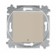 ABB EPJ Levit кофе макиато / белый Выключатель кнопочный 1-кл, с подсветкой,