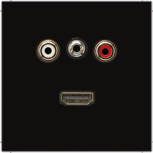 JUNG 2x Cinch Audio (RCA) / Stereo разъем (TRS 3.5 mm) / HDMI, чёрный