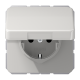 JUNG Штепсельная розетка SCHUKO 16A 250V~ с защитой от детей, влагозащищенная светло-серая