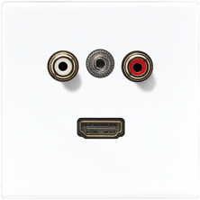 JUNG 2x Cinch Audio (RCA) / Stereo разъем (TRS 3.5 mm) / HDMI, белый