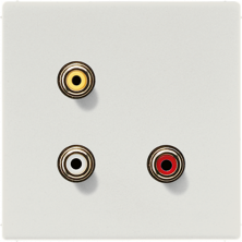 JUNG 2x Cinch Audio (RCA) / Composite Video, светло-серый