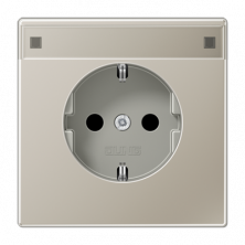 JUNG Штепсельная розетка SCHUKO 16A 250V~ с защитой от детей и полем для надписи благородная сталь