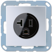 JUNG Розетка системы US-NEMA 20А 125V, алюминий