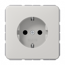 JUNG Штепсельная розетка SCHUKO 16A 250V~ с защитой от детей центральная плата светло-серая