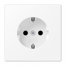 JUNG LS 990 Белый матовый Розетка с защитой от детей, SCHUKO
