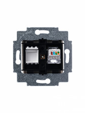 ABB EPJ Levit кофе макиато / белый Розетка компьютерная RJ45 кат,5e+заглуш,, кофе макиато