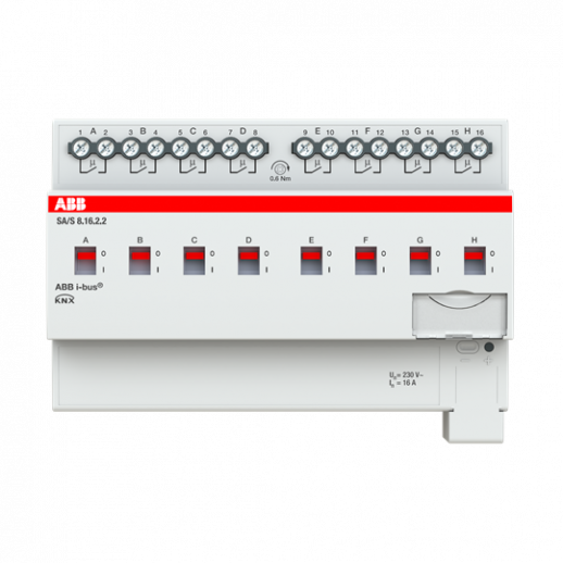 ABB SA/S8.16.2.2 Релейный активатор, 8-канальный, 16А, MDRC