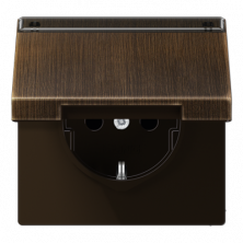 JUNG Штепсельная розетка SCHUKO 16A 250V~ с крышкой, защитой от детей, латунь Antik