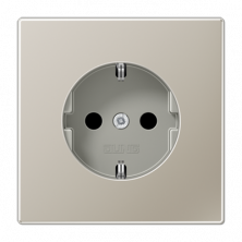 JUNG SCHUKO®-розетка 16 A / 250 B ~ с защитой от детей, нержавеющая сталь