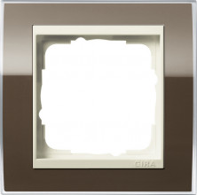 Gira Event Clear Коричневый/Крем глянц Рамка 1-ая