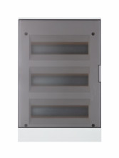 ABB Basic E Бокс настенный 36М серая прозрачная дверь (с клеммами)