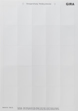 Gira KNX Листы для надписей к сенсорным выключателям, тип 1