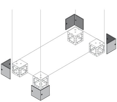 ABB Крышка цоколя с логотипом АББ, 4 шт.