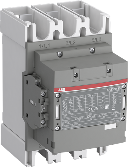 ABB Контактор AFS370-30-12-13 для систем безопасности, с универсальной катушкой управления 100-250В AC/DC