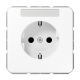 JUNG Штепсельная розетка SCHUKO 16A 250V~ с защитой от детей и полем для надписи центральная плата белая