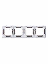 ABB EPJ Levit кофе макиато / белый Рамка 4 поста,
