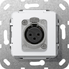 Gira Белый Гнездо XLR серии D Вставка