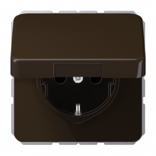 JUNG CD 500/CD plus Коричевая Розетка Schuko с защитой от влажности