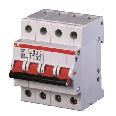 ABB E24g Рубильник 4пол. E204g 80A рычаг сер.