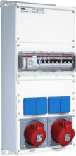 ABB Combi Бокс M32/2JFB CTFL с розетками фланцами в сборе, металл, IP44