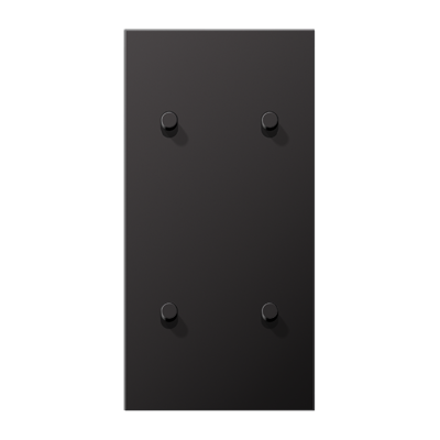 JUNG LS1912 Dark Центральная плата, 2 поста, для вертикальной установки, тумблеры 2+2,цилиндр; метал. исполнение