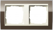 Gira Event Clear Коричневый/Крем глянц Рамка 2-ая