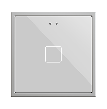 ZVIFR70X1S Сенсорный выключатель 1 кнопка серебристый Zennio KNX Flat RGB 70 X1 70x70