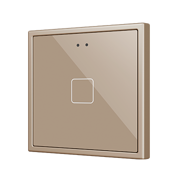 ZVIFR70X1C Сенсорный выключатель 1 кнопка шампань Zennio KNX Flat RGB 70 X1 70x70