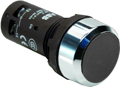 ABB CP1-30B-02 Кнопка черная без фиксации 2HЗ