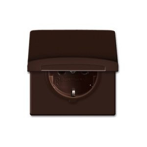 ABB BJE Allwetter 44 Коричн. Розетка SCHUKO 16А 250В с крышкой, IP44