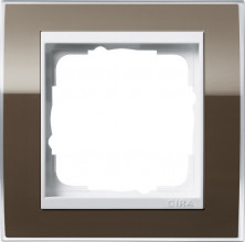 Gira Event Clear Коричневый/Бел.глянц. Рамка 1-ая