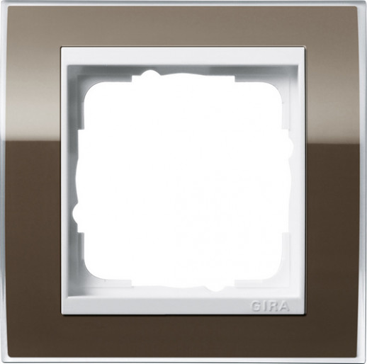 Gira Event Clear Коричневый/Бел.глянц. Рамка 1-ая