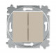 ABB EPJ Levit кофе макиато / белый Выключатель 2-клавишный,