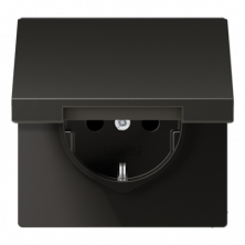 JUNG SCHUKO®-розетка 16 A / 250 B ~ с крышкой, антрацит