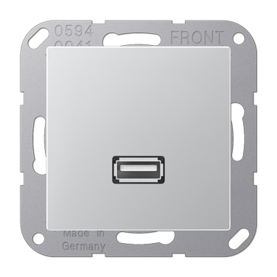 JUNG A 500 Алюминий Накладка/вставка для розетки USB