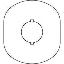 ABB MA6 Шильдик MA6-1024 (желт.пласт. 1 место) с без текста