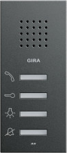 Gira S-55 Антрацит Внутренняя квартирная станция (аудио) наружного монтажа hand free