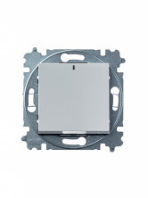 ABB EPJ Levit серый / белый Выключатель 1-клавишный с подсветкой