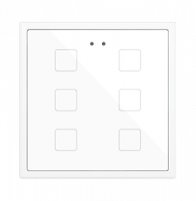 ZVIFR70X6W Сенсорный выключатель 6 кнопок белый Zennio KNX Flat RGB 70 X6 70x70